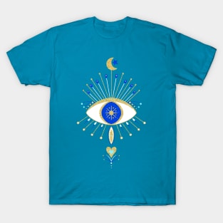 Blue and gold mystical eye T-Shirt